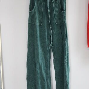 Women's Green Comfy wide leg Pants